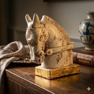 ​✨ AUTHENTIC Vintage JARU of California Horse Head Sculpture MCM Modernist Etrus